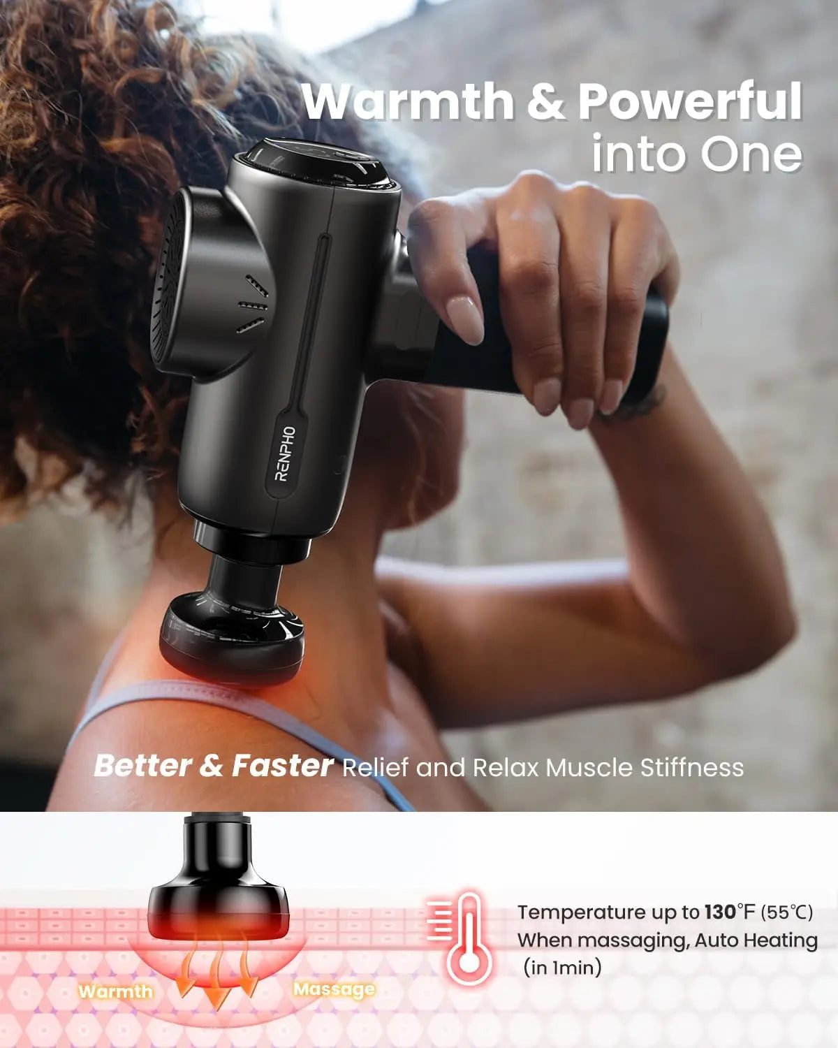 Massage gun with heat FSA and HSA Bluetooth