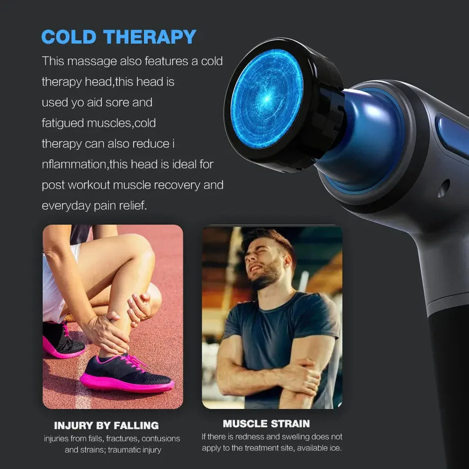 Massage gun heat/cold