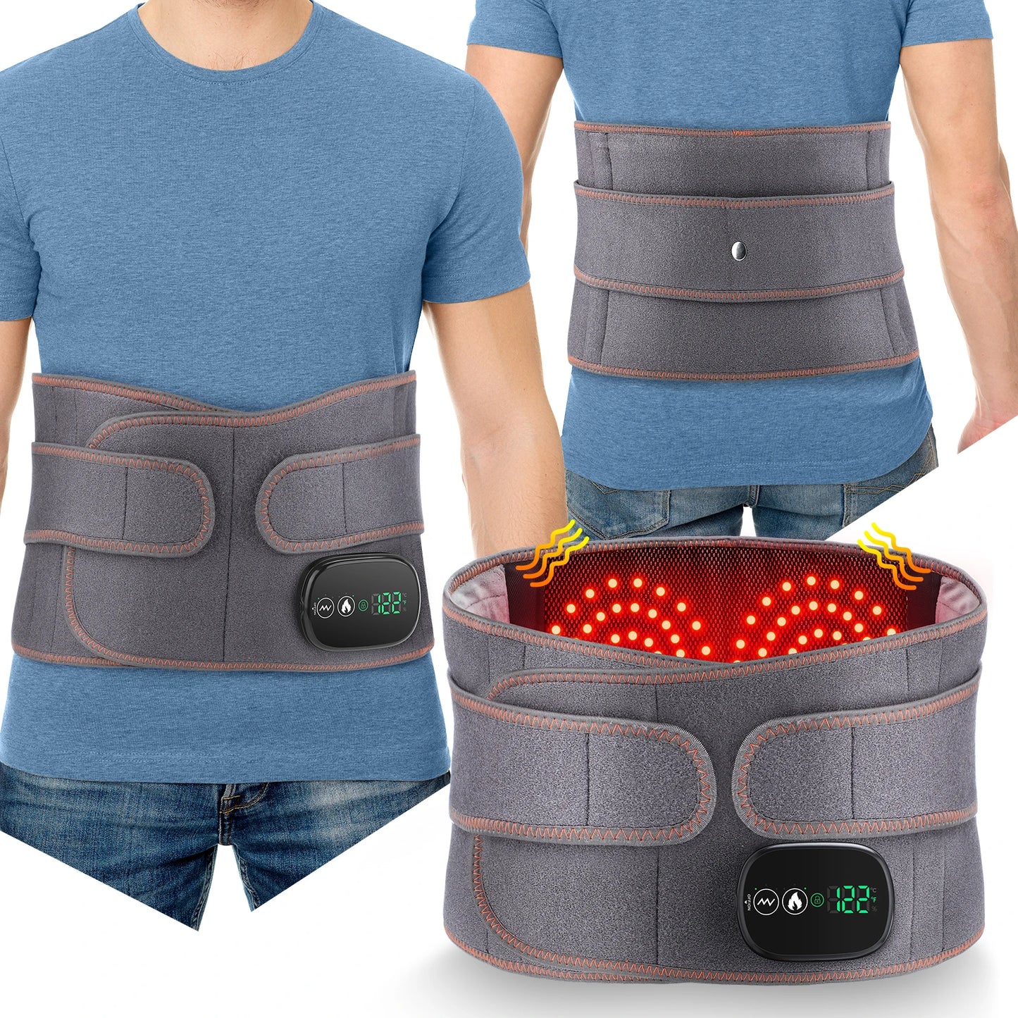 Electric heating massage Vibration Brace belt waist Massage