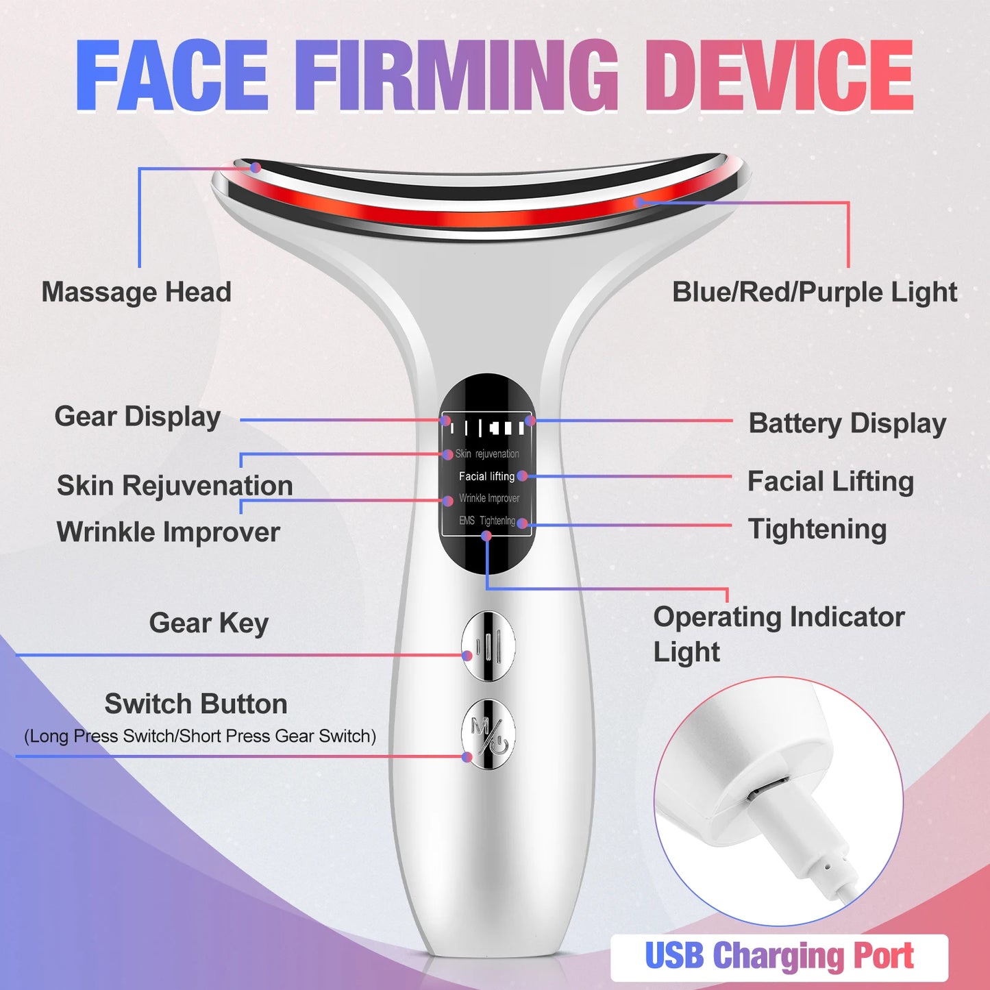 EMS Face Neck Lifting Anti Wrinkle