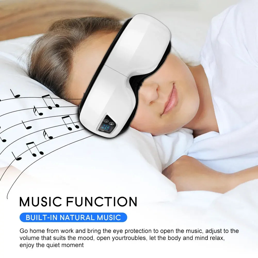 Eye Massager 6D Vibration Hot Compress Bluetooth